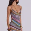 Crush Stripe Backless Mini Dress