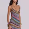 Crush Stripe Backless Mini Dress