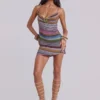 Crush Stripe Backless Mini Dress