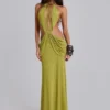 Darlyn Draped Backless Maxi Dress