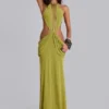 Darlyn Draped Backless Maxi Dress