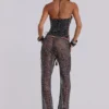 Deva Sequin Knit Corset Top in Midnight