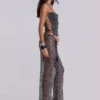 Deva Sequin Knit Corset Top in Midnight