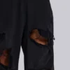 Distressed Black Baggy Monster Joggers