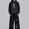 Distressed Black Baggy Monster Joggers