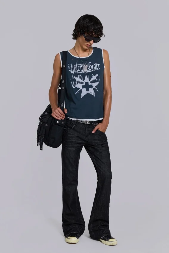Drummer Coated Denim Satchel Bag