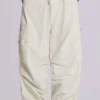 Ecru Parachute Cargo Pants
