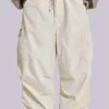 Ecru Parachute Cargo Pants
