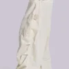 Ecru Parachute Cargo Pants
