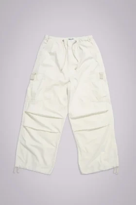 Ecru Parachute Cargo Pants