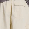 Ecru Parachute Cargo Pants