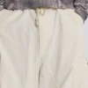 Ecru Parachute Cargo Pants