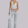 Eder Metallic Asymmetric Top