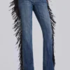 El Topo Fringe Bootcut Jeans in Blue Wash