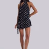 Enya Backless Mini Dress in XL Polkadot