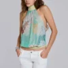 Enya Mesh Backless Top