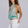 Enya Mesh Backless Top