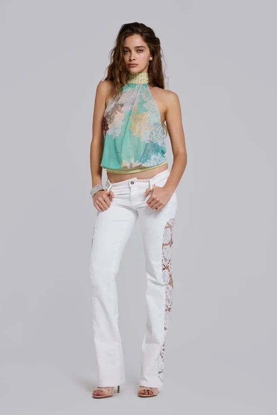 Enya Mesh Backless Top