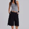 Eye Contact Vest Top With Eyelets in Stripe