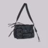 Faux Leather Utility Satchel