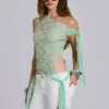 Faye Multiway Lace Top in Mint
