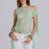 Faye Multiway Lace Top in Mint