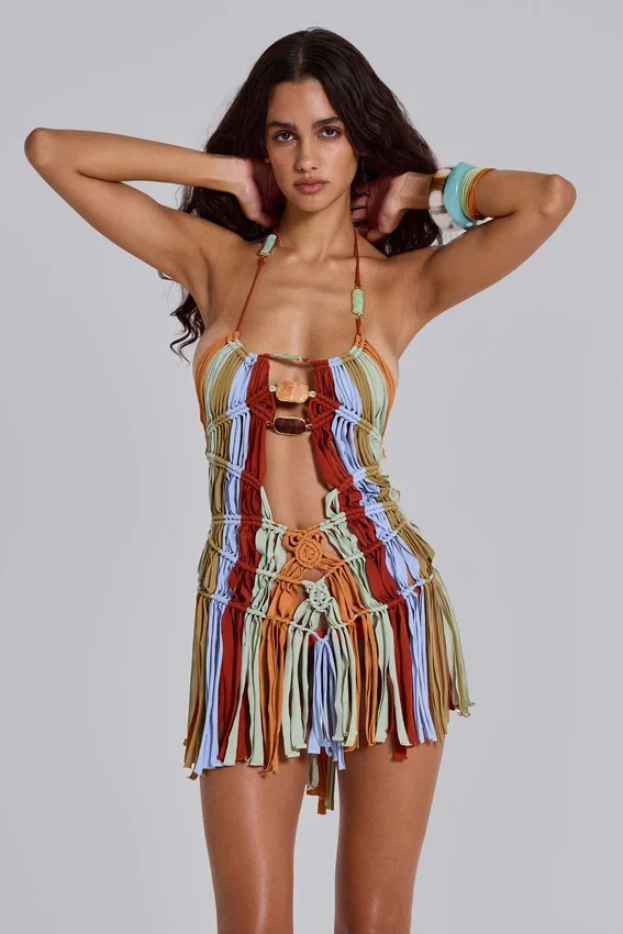 Feliz Hand-Crafted Macrame Dress