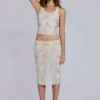 Fioretta Studded Lace Midi Skirt