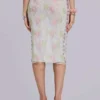 Fioretta Studded Lace Midi Skirt