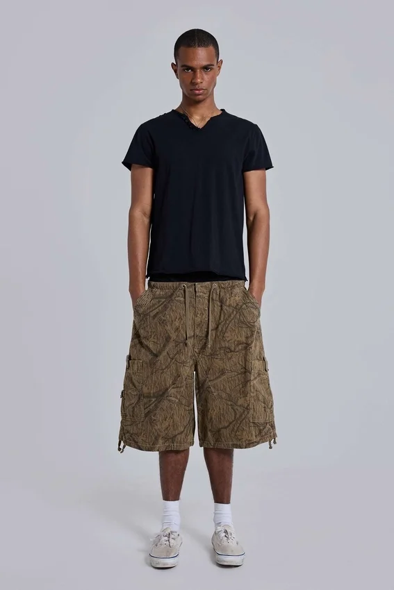 Forest Camo Parachute Shorts
