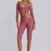 Freda Gingham Swim Capri Trousers