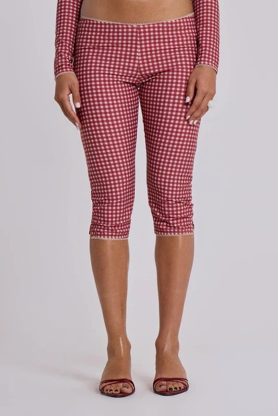 Freda Gingham Swim Capri Trousers