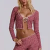 Freda Gingham Swim Capri Trousers