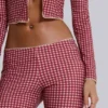 Freda Gingham Swim Cardigan Top