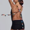 Galena Beaded Rope Mini Dress