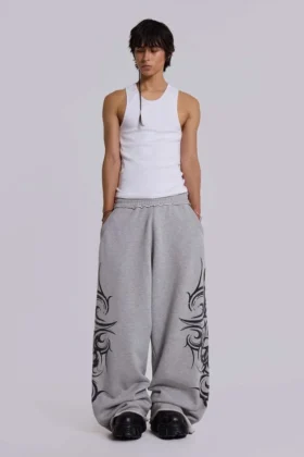 Grey Baggy Blade Joggers