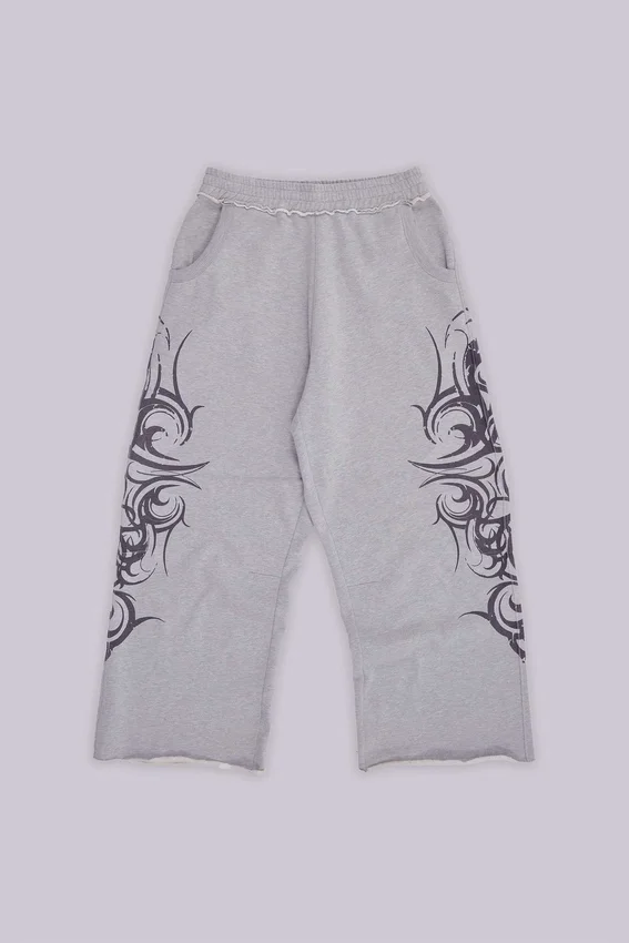 Grey Baggy Blade Joggers