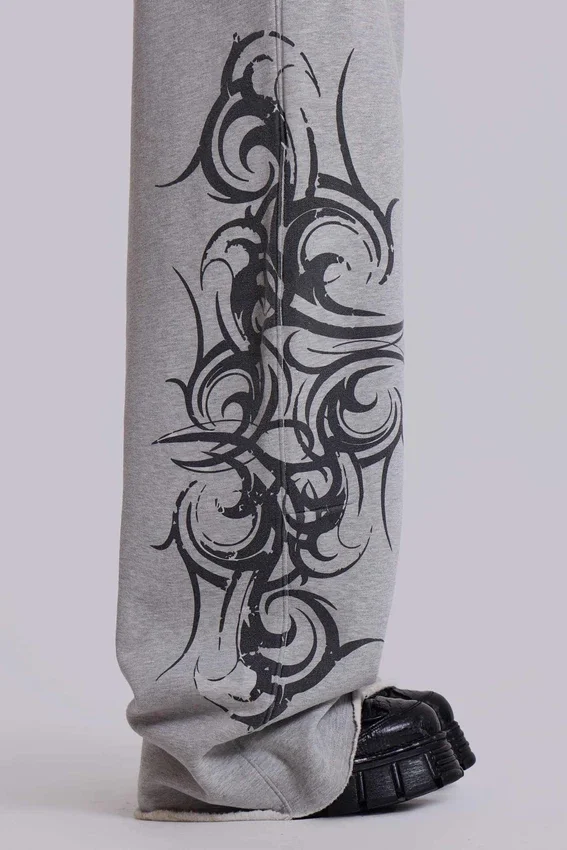 Grey Baggy Blade Joggers