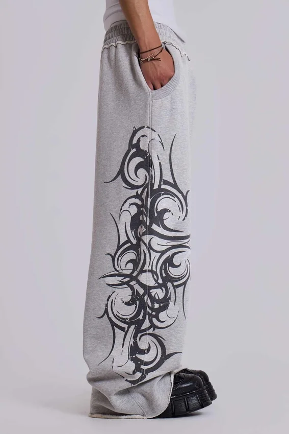 Grey Baggy Blade Joggers