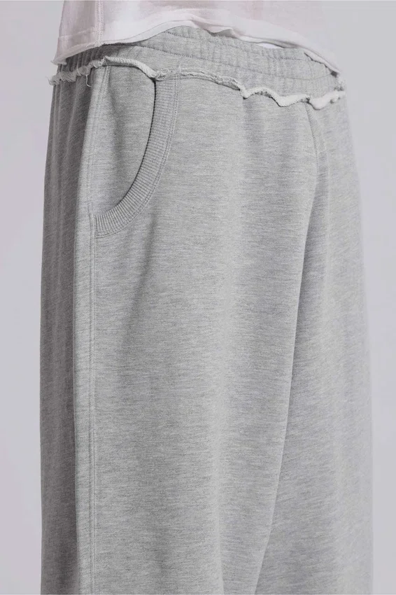 Grey Marl Baggy Monster Joggers