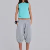Grey Marl Cropped Monster Joggers
