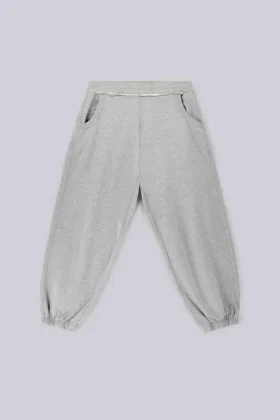 Grey Marl Cuffed Baggy Monster Joggers