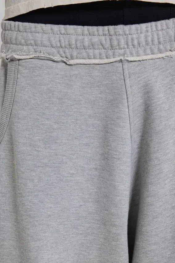 Grey Marl Cuffed Baggy Monster Joggers