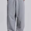 Grey Marl Cuffed Baggy Monster Joggers