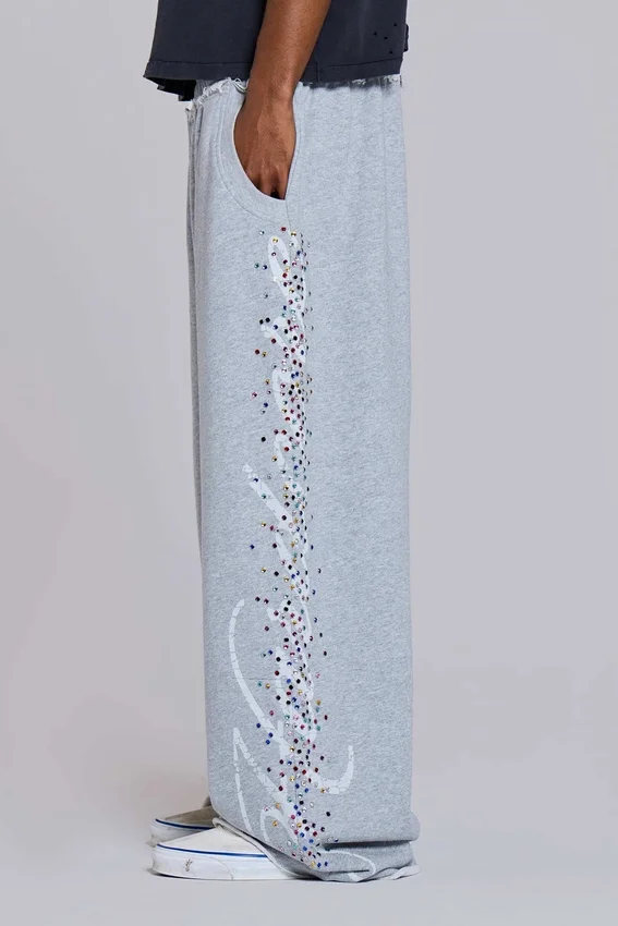 Grey Marl Hardcore Jewel Monster Joggers