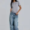 Grey Marl Haze Henley T-Shirt