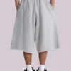 Grey Marl Monster Jogger Baggy Shorts