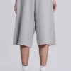 Grey Marl Monster Jogger Baggy Shorts