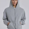 Grey Marl Oversized Monster Hoodie