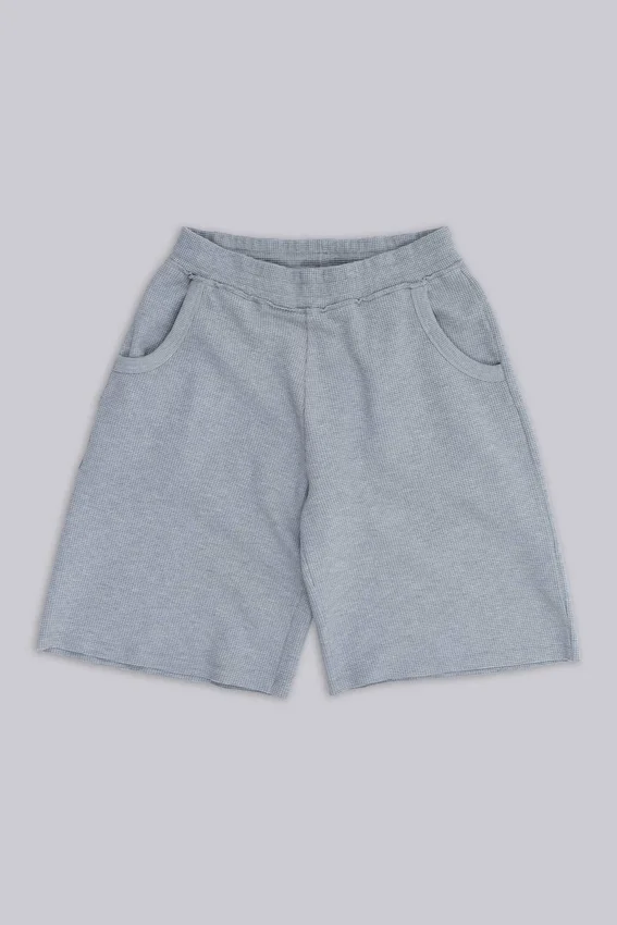Grey Marl Waffle Monster Jogger Shorts